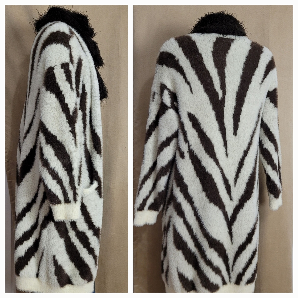 KNIT Long Cardigan / Coat / M - Picture 2 of 7